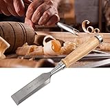 Jeanoko Industrielles Zubehör Chrom-Vanadium-legierter Stahl-Flachmeißel-Schneidwerkzeuge Einfaches Schneiden Cr-V 32-mm-Holzgriff für die T