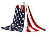 FakeFace Weiche Kuscheldecke Flanell Wolldecke Tagesdecke Bettdecke Blankets mit Amerikanische Flagge Aufdruck für Damen Herren Kinder Schlafzimmer Sofa Auto in alle Jahreszeit 200x150CM