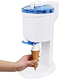 Gino Gelati GG-45W-Blue Rico 4in1 Softeismaschine, Eismaschine, Frozen Yogurt-Milchshake Maschine, Flaschenkü