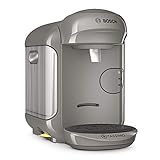 Tassimo Vivy2 Kapselmaschine TAS1406 Kaffeemaschine by Bosch, über 70 Getränke, vollautomatisch, geeignet für alle Tassen, platzsparend, 1300 W, grau/