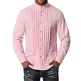 Hemd Herren Regular Fit Falten Entwurf Langarmshirt Herren Frühling Herbst Mode Einfachheit Lässig Einfarbig Hemd Herren Dünn Und Leicht Atmungsaktiv Shirt H