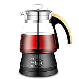 MQJ Elektrischer Wasserkocher 1.0L Glass Teekocher Mit Variablen Voreinstellungen, Einem Berührten Tee-Maker, 100% Edelstahl-Innendeckel, Tee-Infuser Exi25C-Unterseite, Auto-Abschluss Von Exi25C Exi25