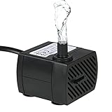 Irishom Wasserpumpe klein leise mit Filter für Aquarium Garten Fischteich Miniteich,350L / H 5W AC220-240V