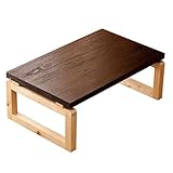 Esszimmertische Couchtisch Folding Computer-Tabelle Tatami Couchtisch Japanische Art Erkerfenster Tabelle Balkon Kleiner Couchtisch Beistelltisch (Color : Brown, Size : 60 * 40 * 30cm)