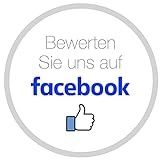 facebook-Aufkleber | Social Media Sticker | Bewerten Sie uns auf facebook