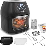 PowerXL Air Fryer Multi-Function – Heißluft-Fritteuse zum Frittieren ohne Öl – 6-in-1 auch als Dörrautomat, zum Grillen u. v. m. – bis zu 80% weniger F