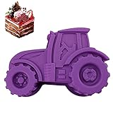 Basetousual Backform fürs Auto, Lila Silikonbackform, Lila Silikon-Kuchenform, Geeignet für Kindergeburtstag, Party 3D Silikonkuchen, Schokoladenformen Backwerkzeug