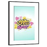 artboxONE Poster mit Rahmen Schwarz (Metallic) 45x30 cm Aloha Spirit von CalliLetters - g