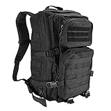 ProCase 40L Militär Taktische Rucksack, Große Kapazität 3 Tage Armee Assault Pack Bag Go Bag Rucksack für Wandern Jagd, Trekking und Camping und andere Outdoor Aktivitäten –Schw