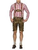 Stockerpoint Herren Latz Lederhose, Hose Fesl , Gr. 44 (Herstellergröße: 44), Braun (biber antik)