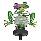 Outdoor Ornament Lampe, Spring Lawn Light Solarbetriebene Knisterglaskugel Warmes Licht für Höfe für Gärten für R