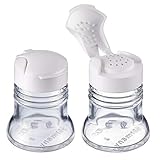 Westmark Universalstreuer, Fassungsvermögen: je 40 ml, Glas/Kunststoff, Paris-Snap, Weiß/Transparent, 63052270