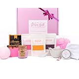 Verwöhn-Geschenk-Set für Frauen, Entspannung Spa Tag zu Hause mit 7 handgefertigten Badesalzen, Gesichtsmaske, Badebombe, Duftkerze, tolle Mama-Geschenke, Geburtstagsgeschenke fü