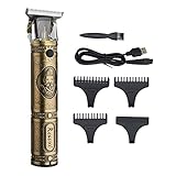 DONTZ Herren Haarschneidemaschinen Akku Barber Clipper Haarschneide-Set Bartschneider Haarschnitt-Pflegeset T-Blade Trimmer USB Elektrischer B