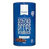 Xucker Schoko Drops Vollmilch Schokolade - Zuckerreduzierte Xucker Schokolade mit Xylit Zuckerersatz I Xucker Chocolate Drops als Süßungsmittel zum Backen (min. 42% Kakaoanteil / 750g)