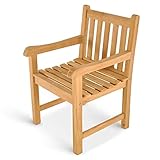 SAM Gartenstuhl Gartensessel Caracas, Gartensessel aus Teak-Holz, aus Massivholz, für Balkon, Terrasse oder Garten [53263261]