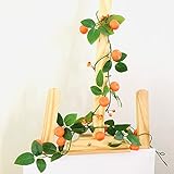 Kumquat Künstliche Früchte Mandarine Girlande Hängepflanze Orange Pflanze Girlande Kunstseide Kumquat für Haus Garten Party Hochzeit Dekor (Kumquat Girlande *1)