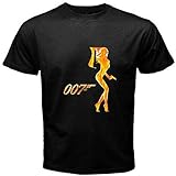 James Bond 007 UK Agent Movies Pierce Brosnan Herren T-Shirt Schwarz S bis 3XL, Schwarz , L