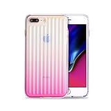 Handyhülle-für-iPhone-7 Plus/ 8 Plus-Hülle, Handytasche Klare Silikonhülle HD PC Cover Cases Dünn Schutzhülle, Transparent Bumper PC+TPU Case for-iPhone-7 Plus/ 8 Plus-Hülle Handyhüllen 5,5 Zoll-Pink