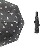 Sonnenschirm Regenschirm Fashion Five Faltschirm Regen Schwarz Beschichtung Frauen Männer Mini Sonnenschirm Mädchen Anti-Uv Wasserdicht Tragbar Travel Sun Umbrellas Black3Folding