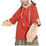 RKaixuni Damen Teenager Frauen Mädchen Kawaii Anime Kordelzug Braunbär Hoodie, Oversize Kapuzenpullover Sweatshirt Langarmshirt Winterjacke Wintermantel, Drippy Hoodies, S-5XL