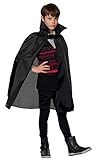 Boland 96924 - Umhang für Kinder, Schwarz, Länge ca. 75 cm, Vampir, Bandit, Zauberer, Kostüm, Karneval, Mottoparty