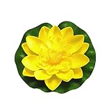 Shanghaiyuming Künstliche Lotusblüte, schwimmende Blumen, Pflanzen für Gartenteich, Springb