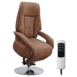 Cavadore TV-Sessel Edinburgh / Fernsehsessel mit Aufstehhilfe & elektrisch verstellbarer Relaxfunktion / 2 E-Motoren / 74 x 114 x 77 / Lederoptik: cog