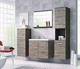 BRATEX Badezimmermöbel-Set Malo Ribbeck, Möbel-Set, Waschbecken, Unterschrank, Hochschrank, Waschtisch, Spieg
