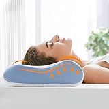 viewstar Nackenkissen aus Memory Foam, Nackenstützkissen weich, orthopädisches Kissen für nackenschmerzen, Schlafkissen Ergonomisches gelschaum Kopfkissen, Schlafkissen Höhenverstellbar 36x60x12