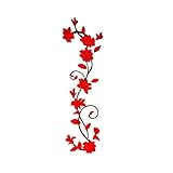 Welim Wandsticker Wanddeko 3D Wandaufkleber Blumen Aufkleber Rose Aufkleber für Wohnzimmer Schlafzimmer TV Hintergrund Home Decor R