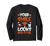 Your Smile Looks Boo-Ti-Full Lustiger Halloween Zahnarzt Chirurgen Lang