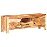 TV-Lowboard Fernsehschrank Fernsehtisch TV-Schrank TV-Regal TV-Tisch TV-Möbel TV-Lowboard TV-Board, für Wohnzimmer, Esszimmer, Büro, 116x30x40 cm Massivholz Ak