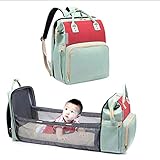 RONGJJ Tragbare Wickeltasche, 3-in-1-Wickeltaschen Für Babywindeln Tragbare, Tragbare, Zusammenklappbare Babybett-Mumientasche Großraum-Reisebett-Muttertasche Mit Matratze, G