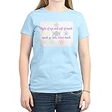 CafePress T-Shirt mit Rundhalsausschnitt mit Aufschrift 'Speak Ye Little, Listen Much' Gr. M, hellb