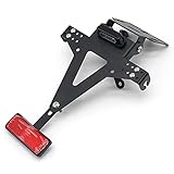 Pceewtyt Motorrad Einstellbare Winkel Lizenz Kennzeichen Halter Halterung Für YZF R1 R3 R6 R15 R25 Fz6 Mt-07 Mt 07