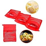 Rot Mikrowelle Tasche Tasche Backen Werkzeug Kartoffelbeutel Mikrowelle Kartoffeln Kartoffel Express Kochtasche FüR Microwelle Kochtasche Tortillas Maiskolben Express Backen Werkzeug 4 StüCk