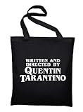 Styletex23 Written And Directed By Quentin Tarantino Fan Jutebeutel Shopping Bag, schw