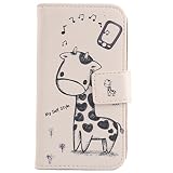 Lankashi PU Flip Leder Tasche Hülle Case Cover Schutz Handy Etui Skin Für Cubot X11 Giraffe Desig
