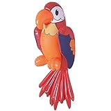 Widmann 2465P - Aufblasbarer Papagei, Größe circa 60 cm, Dekoration, Mottoparty,