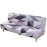 RTSFKFS Couchhusse Stretch Ohne Armlehnen 1/2/3 Sitzer Sofahusse Moderner Druck Bequem und Weich Abnehmbar Sofabezug/Sofabezüge Wohnzimmer Waschmaschinenfest (Color : E, Size : 190-220CM)