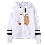 Fairy Costume Damen Frauen Teenager Mädchen Weiß Kapuzenpullover Langarm Pulli Pullover Sweatshirt Sport Hoodies Top Langarmshirt Herbst Winter Freizeit Bluse Kap
