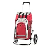 Andersen Shopper Royal XXL Sondermodell Alu klappbar mit Rad Ø 25 cm und 62 Liter Tasche Hydro 2.0 mit Kühlfach rot, Zweite W