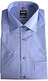 OLYMP Luxor modern fit Hemd Halbarm Chambray Mittelblau Größe 42