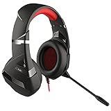 MeterBew1147 3,5 mm Gaming-Kopfhörer 7.1 Surround Sound Game Headset Stereo-Kopfhörer mit Mikrofon für Notebook-Computer - Schwarz + Rot A2 185x105x215