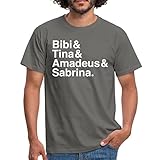 Spreadshirt Bibi Und Tina Amadeus Sabrina Typographie Männer T-Shirt, XXL, Grap