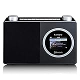 Lenco DIR 70 - tragbares Internetradio - DAB+ Radio - Retro Digitalradio - WLAN - Bluetooth - 2,4” Farbbildschirm - 3 Watt RMS - 4 Senderspeicher - App Steuerung via AirMusic - Schw