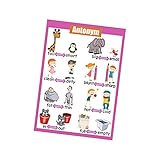Beliebte Kinder Englisch Lernen Tapete Lernposter Vorschulerziehung Zuhause Kindergarten Schule Vorschule Kindergarten Wandposter Wandtafel Verschiedene Auswahl-Antonym Überlegene Qualität und k