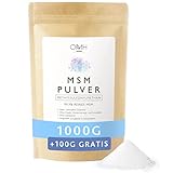 MSM Pulver 1000g + 100g gratis I 99,9% rein organischer Schwefel Methylsulfonylmethan nachhaltig bei uns in Deutschland abgefüllt und geprüft 1kg + 0,1kg