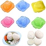 6 Stück Gekochte Form Kunststoff Eier Former Diy Sushi Bento Reis Form Reis Mould Bento Maker Sushi Form Bento Zubehör Asstechformen Küche Werkzeug Diy Kinder,hase,bär,fisch,wagen,star,